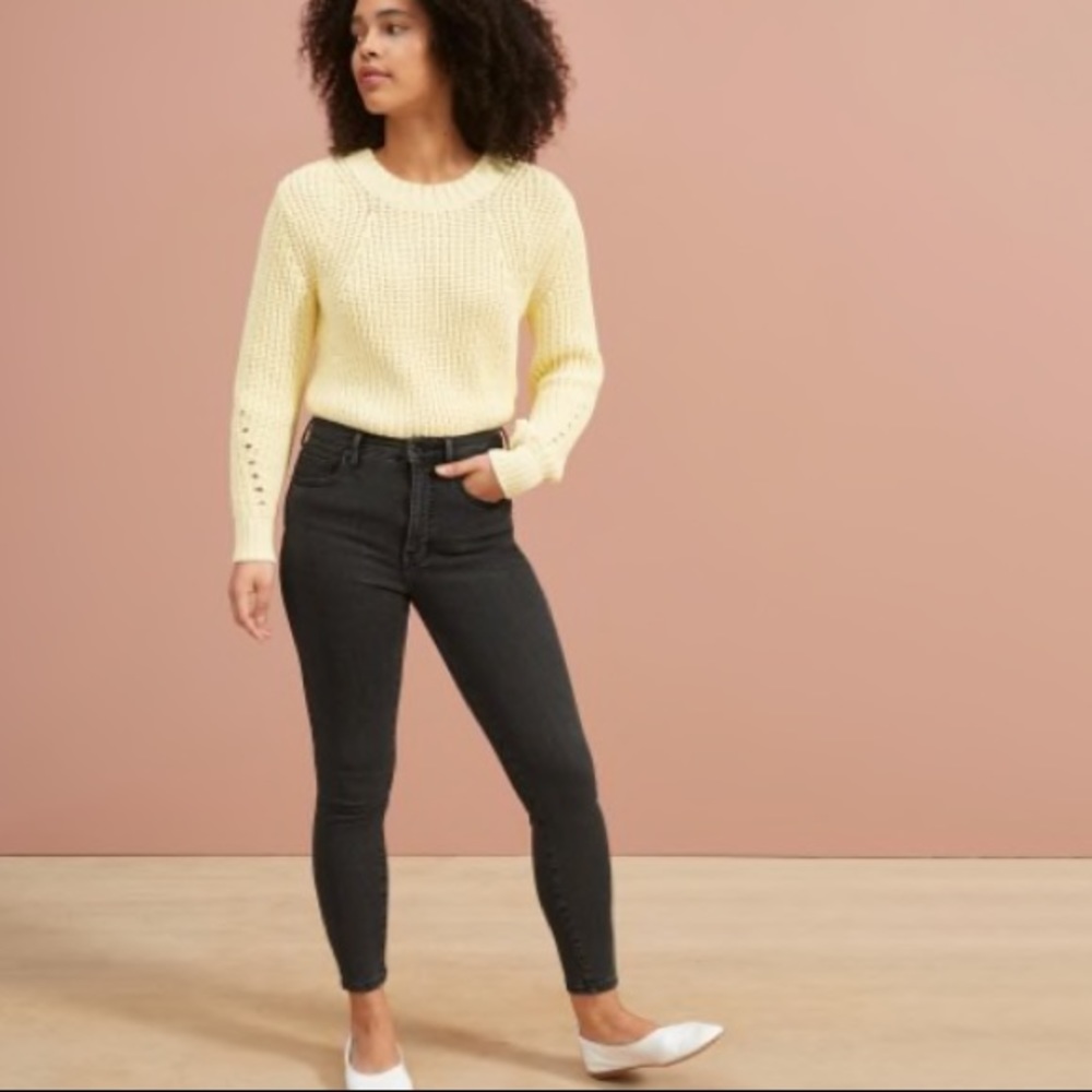 Everlane The Authentic Stretch High-Rise Skinny Washed Black